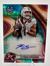 2024 Bowman U Best Kyron Drones 1/15 JERSEY MATCH Teal Auto Virginia Tech NCAA