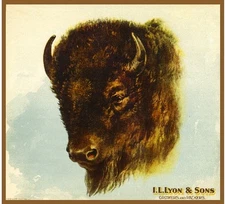 Redlands San Bernardino Buffalo Bison Orange Citrus Fruit Crate Label Art Print