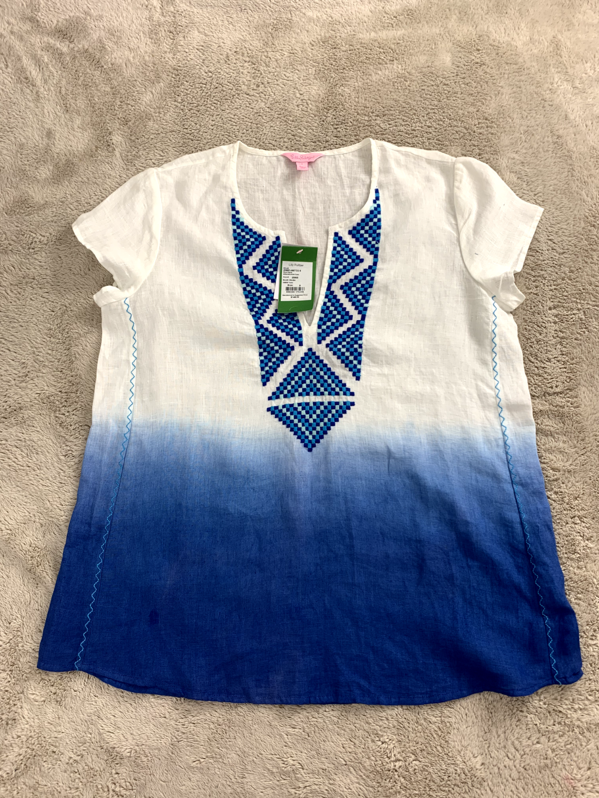 Tunica Lilly Pulitzer Breakers fila manica corta donna taglia S