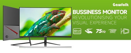 32 In Computer Monitor Ultra-Thin Zero Frame Full HD 1920 x 1080p Curved Display - Picture 9 of 13