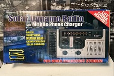 solar dynamo radio  cell phone charger  hand crank  weather band  shortwave