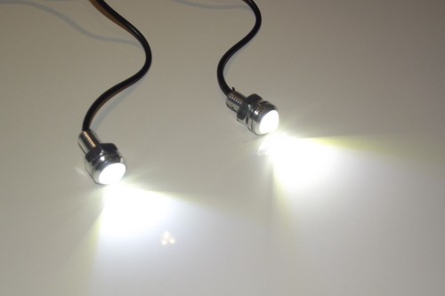 Einzelne LED Single DRL Seitenmarkierung hell 3-5W Watt leistungsstark Paar Chrom Auto - Bild 2 von 2