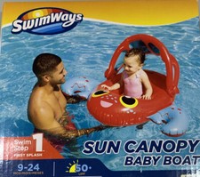 Swimways Sun Canopy Baby bbat float 9-24 Months