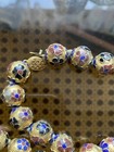 Vintage Chinese Deep Enamel Cloisonne Beads Necklace 24" 40 beads 12mm Diameter — photo 8