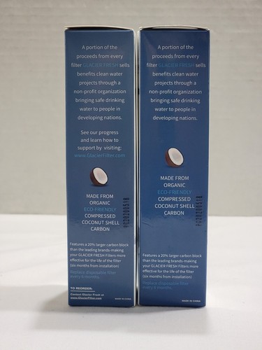 2 GLACIER FRESH WATER & ICE REFRIGERATOR FILTERS MODEL GF-700P LG KENMORE SEALED - Picture 3 of 5