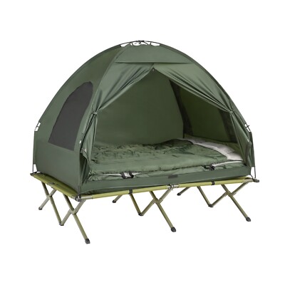 SoBuy 7in1 Feldbett mit Zelt 2 Personen Outdoor Campingbett Grn OGS32-L-GR  | eBay