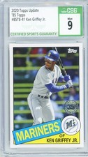 KEN GRIFFEY JR. CSG 9 mint 2020 Topps Update '85 Topps design Mariners Reds 