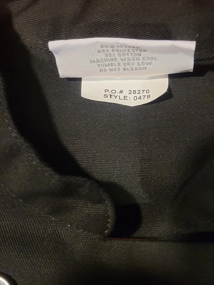 Chef Coat Black Premium, Uncommon Threads, Unisex Short Sleeve, Size 2X - Image 4 of 4