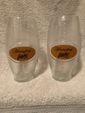 Football Shaped Yuengling Light Beer Pint Glasses Set Of 2 BX