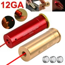 12GA Red Dot Laser Bore Sight Brass Shotgun Rifle Boresighter Cartridge 12 Gauge