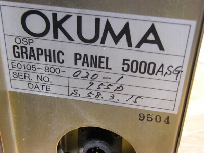 OKUMA OSP 5000L E0105-800 020 1 WARRANTY | eBay