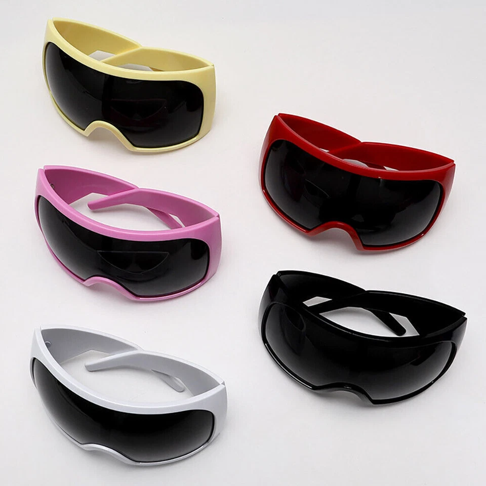 Oversized XXL Shield Sunglasses Men's Women PUNK Shades Glasses Outdoor Eyewear - Image 2 of 3