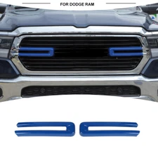 Blue Front Grill Grille Inserts Cover Trim For Dodge Ram 1500 2018+ Accessories