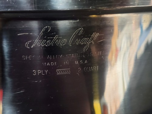 Lustre Craft Cookware 3 Ply Stainless 2 Qt Sauce Pan w/ Lid - Picture 7 of 10