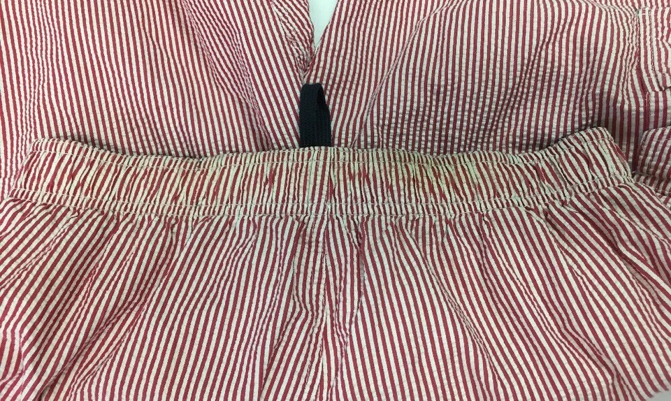 Bañador Newport Blue Island Brand Board Shorts Mediano Rojo/Blanco Rayas Foto 4 de 4