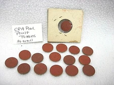 16 OFFICE OF PRICE ADMINISTRATION OPA RED POINT TOKENS WWII  1