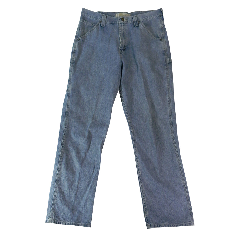 Carpenter Pants Men's 34 X 33 Blue Denim Jeans Workwear Cotton