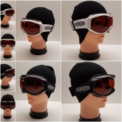 Sinner Skibrille Snowboardbrille Toxic White S2 Black S2 Antifog Double Lens