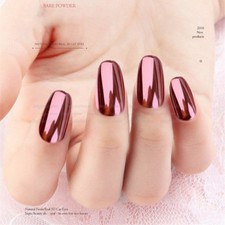 Pigmento de uñas cromado efecto oro rosa en polvo sin esmalte lámina arte en uñas pintura