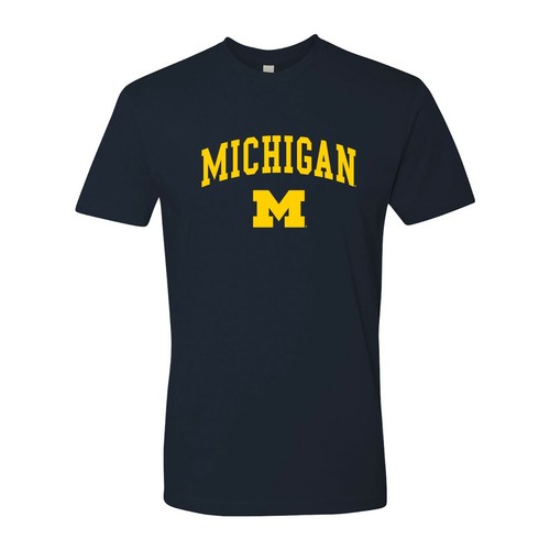 Michigan Wolverines Arch Logo - Premium Cotton T-Shirt - Picture 11 of 22