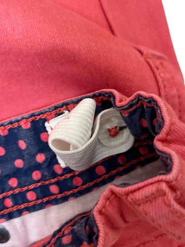 CG37# M&S Girl's Pink Pockets Elasticated/Adjustable Waist Cropped Jeans 12 Yrs - Picture 11 of 13