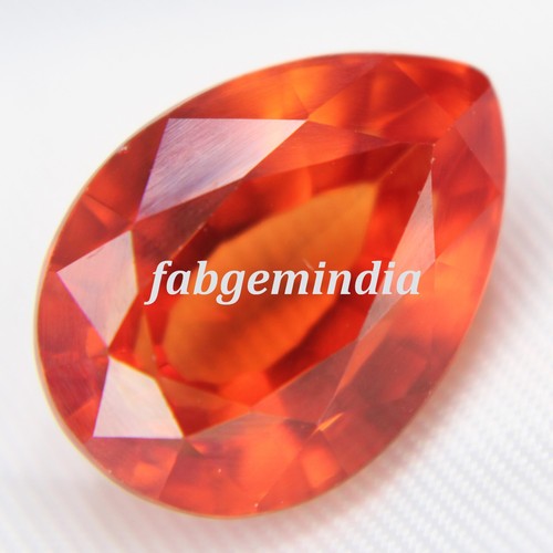Piedras preciosas sueltas certificadas naranja fuego granate natural mandarina forma pera de 10 quilates - Imagen 2 de 5