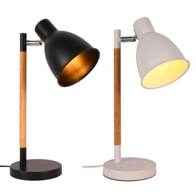 Nordic Elegance Desk Lamp with Dominant Wood Feature UK - Main Image