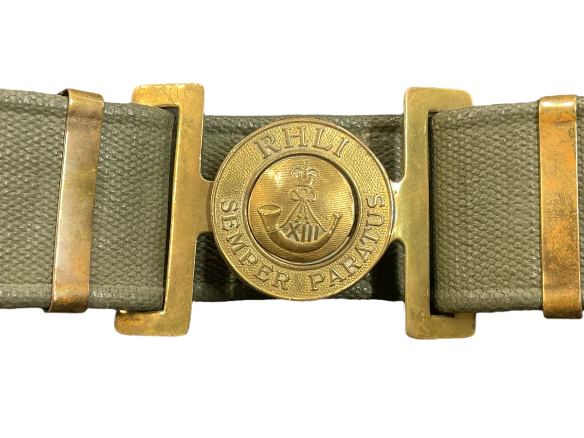 Canadian RHLI Hamilton Light Infantry P37 Web Belt Brass Buckle