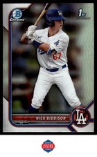 2022 Bowman Draft #BDC-165 Nick Biddison Chrome Refractor