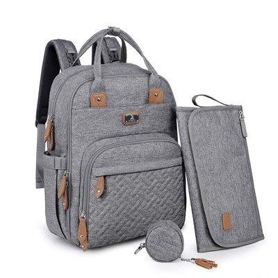Diaper Bag Backpack with Portable Changing Pad, Pacifier Case and Stroller Strap