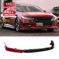 For Honda Accord 18-2020 Yofer San Marino Red Front Bumper Lip Splitter Spoiler