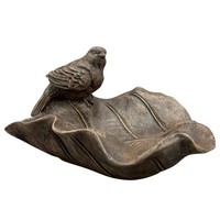 VogelträNke Vogelbad Vogelbecken Wasserschale Garten Braun Deko 13X16X9Cm