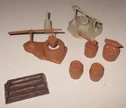 Marx 1970s Fort Apache 10 Piece Outside Accessory Set