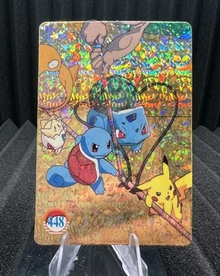 ポケモンカードPocket monsters44枚 Vintage #448 HOLO Prism Sticker #444 Pokemon Card Pocket Monsters