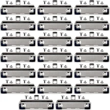 20 Pack Clipboard Clips with Rivets Metal Clamp Rubber Grip Hanging Hole 3.94x1.
