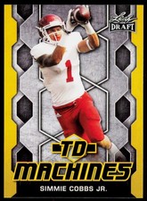 2018 Leaf Draft Simmie Cobbs Jr. TD-18 TD Machines Gold Indiana Hoosiers