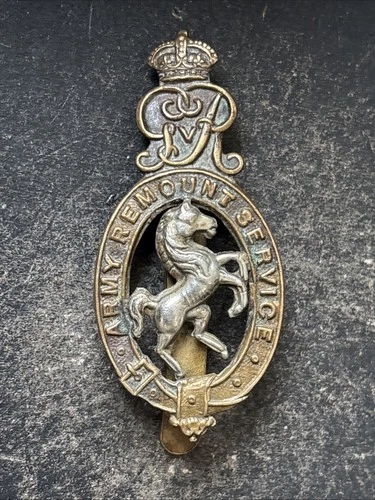 Army Remount Service, Genuine British Army Cap Badge. WW1.