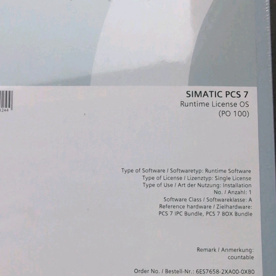 Simatic PCS7 Runtime License OS PO 100 6es7658-2xa00-0xb0 - Image 2 of 3