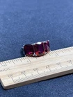 Sterling Silver & Unknown Red Gemstone Ring- 6 Grams- Size 7-Vintage Estate Find