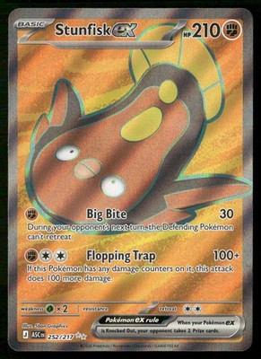 Stunfisk ex 252/217 Ultra Rare Ascended Heroes Pokemon Near Mint