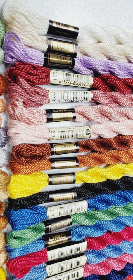 50 DMC #3 Perle Pearl Embroidery Floss Lot of 50 Different Colors White to 503 - Image 2 of 4