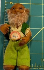 Steiff Original Lucki 5" Gnome Dwarf Rubber Mohair W/Tag