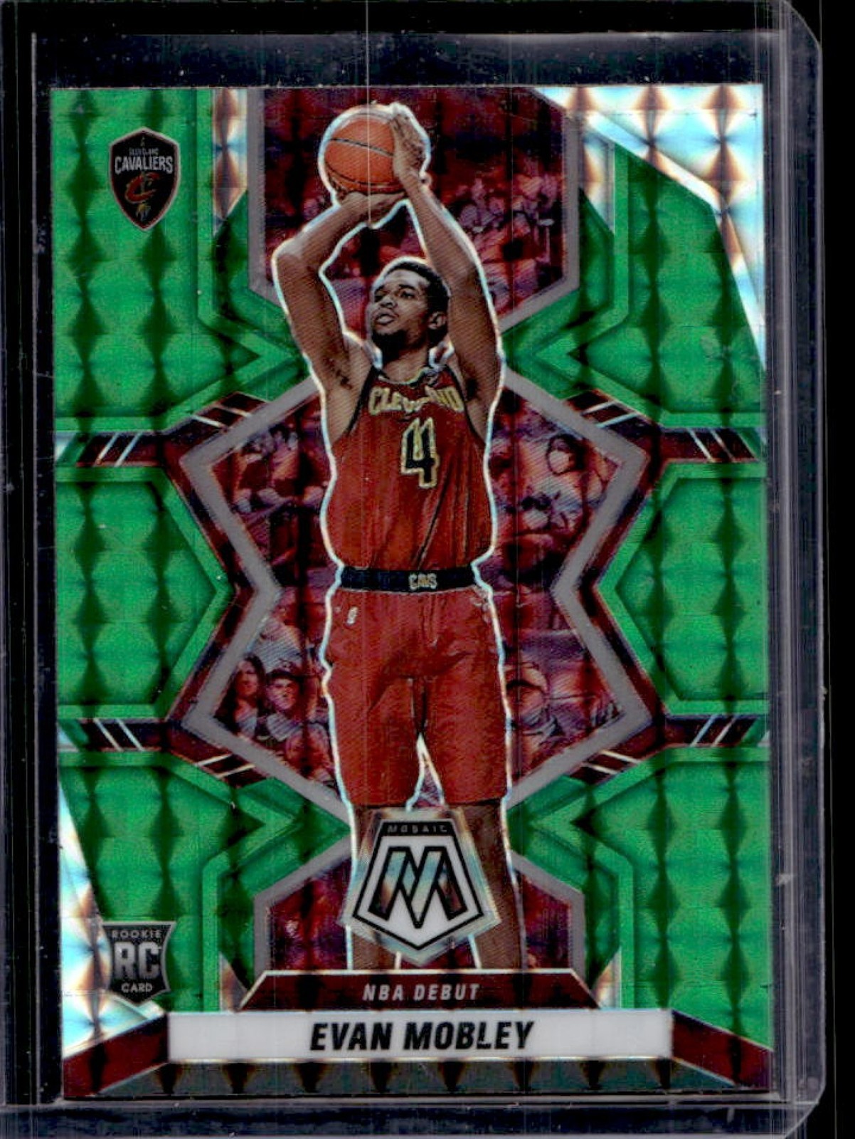 2021-22 Mosaic Evan Mobley RC Green Rookie #263 Cavaliers
