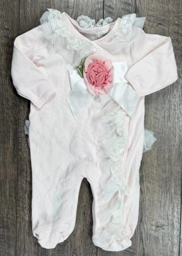 Baby Girl Clothes Koala Baby Newborn Lace Flower Footed Outfit