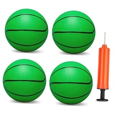 6 INCH PVC Mini Basketball Toys for Indoor Over Door Hoops, Soft 6" Small Green
