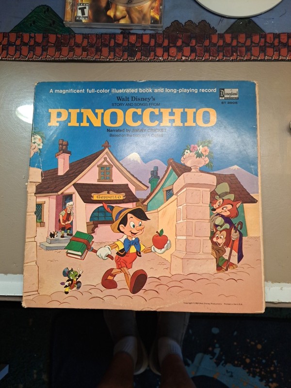 WALT DISNEY’S STORY and SONGS PINOCCHIO 1969 ,DISNEYLAND RECORD #3905