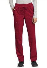 Cherokee Workwear Revolution Women's Small Tall Scrub Pants Red