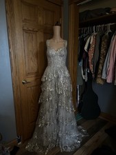 Prom Dress worn once with tied back, And sparkly sequins