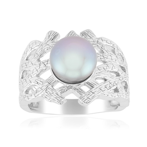 Schicker SüßWasserperlen Silber Ring-image