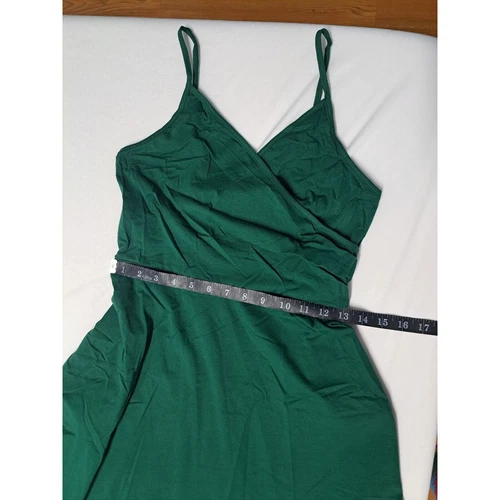 Mujer Cuello en V Correa de Espagueti Verano Informal Columpio Solero con Bolsillo Talla S - Imagen 5 de 10